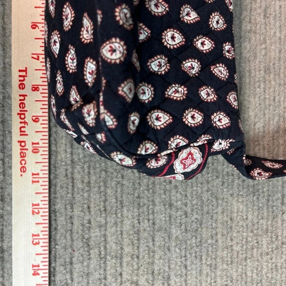 Vintage Vera Bradley Navy Paisley Quilted Cotton Shoulder Bag Mini Hobo Purse